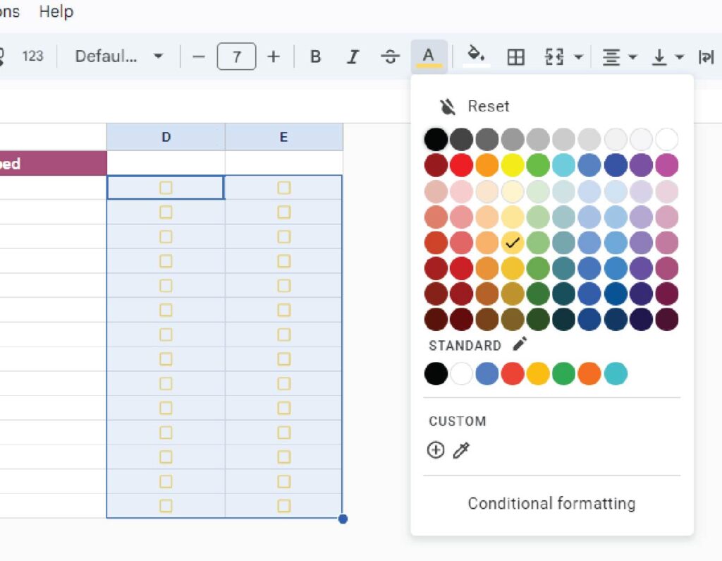 Customize your checkboxes with color.