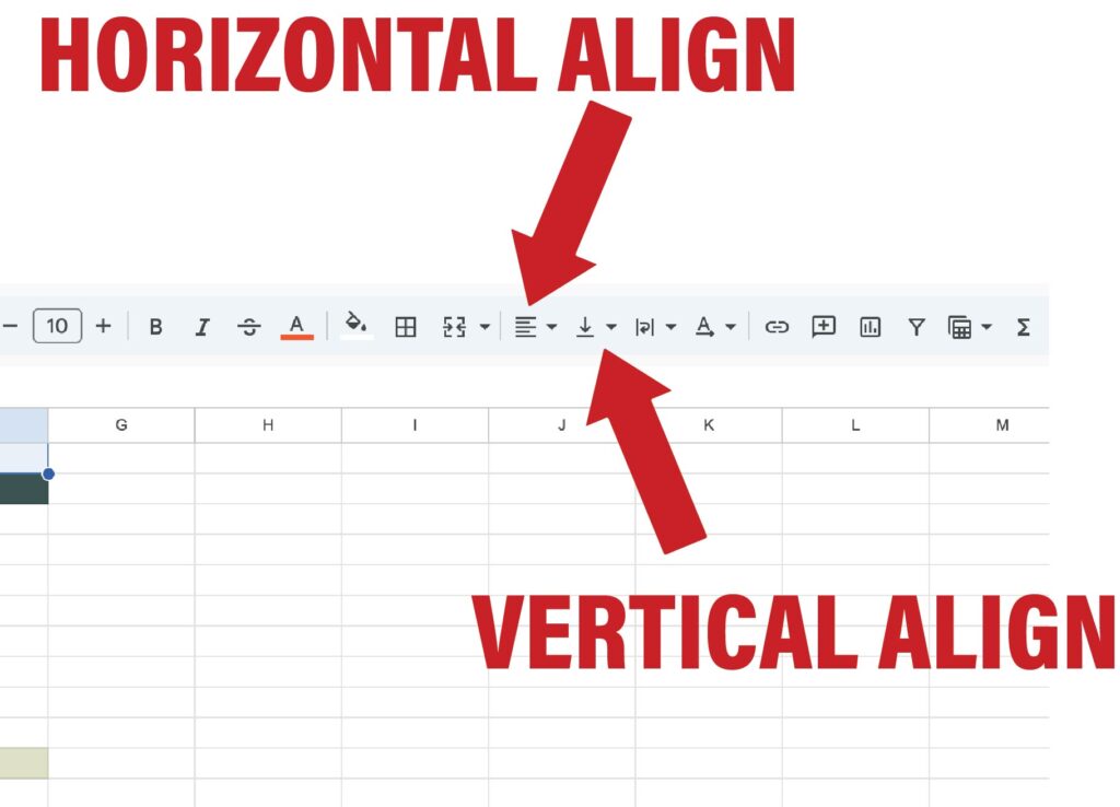 Horizontal and vertical alignment.