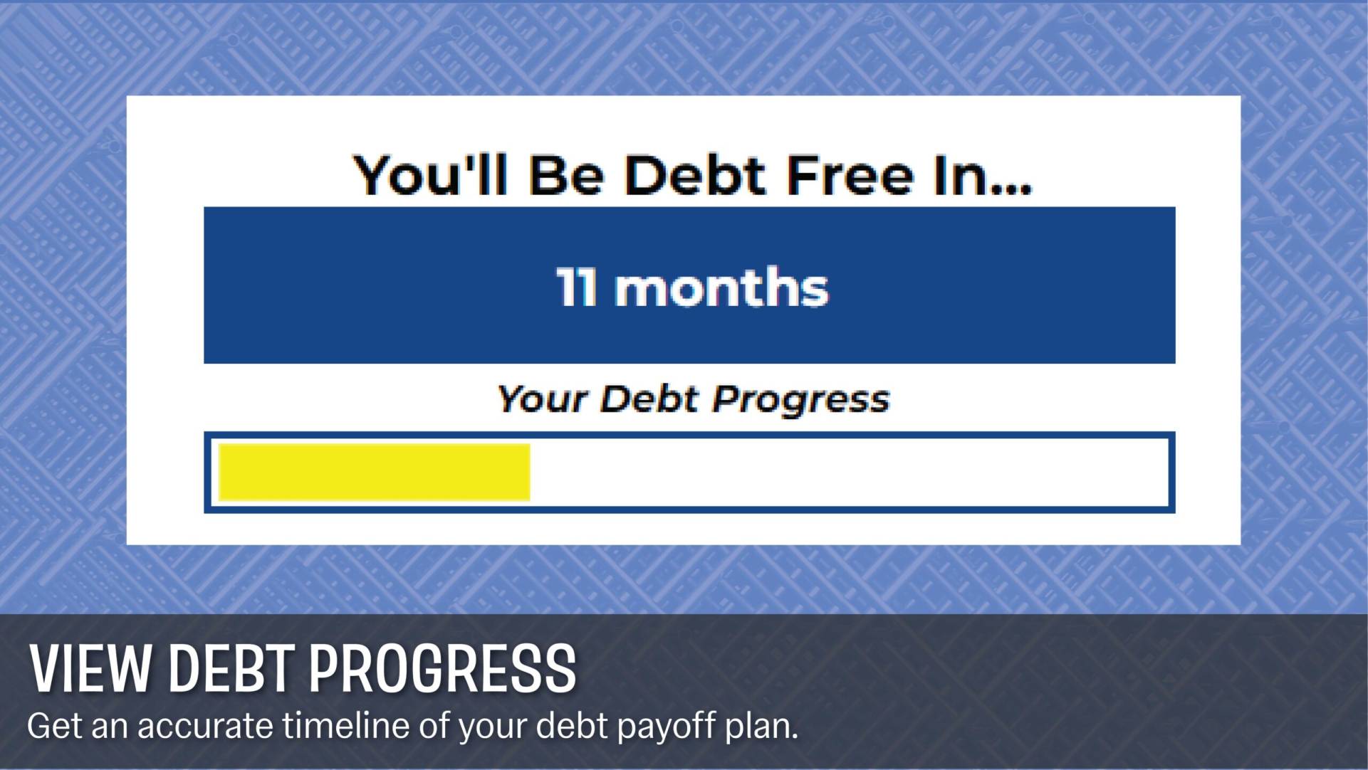 Debt progress in debt payoff calculator.